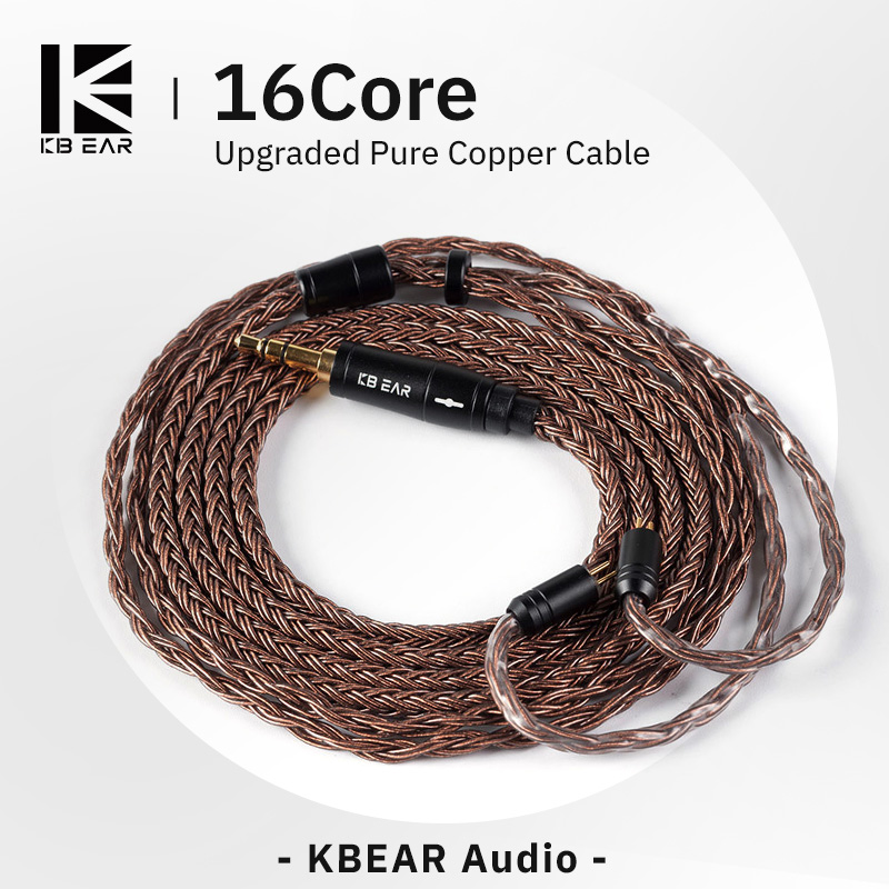 Gaming Accessories Pink - KBEAR kabel Earphone 16 Core tembaga