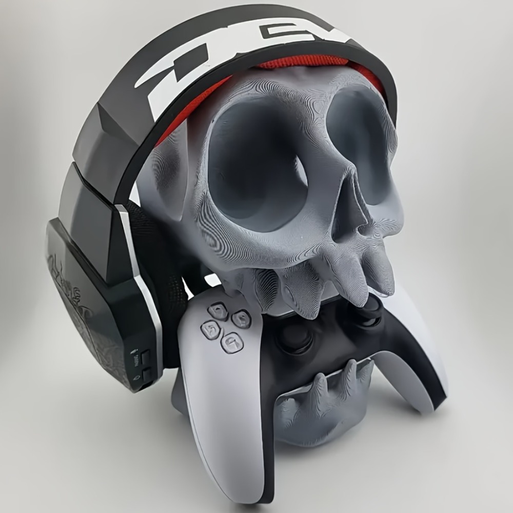 Gaming Accessories Controller - Penyangga Kontroler Bentuk Tengkorak, Penyangga Headphone