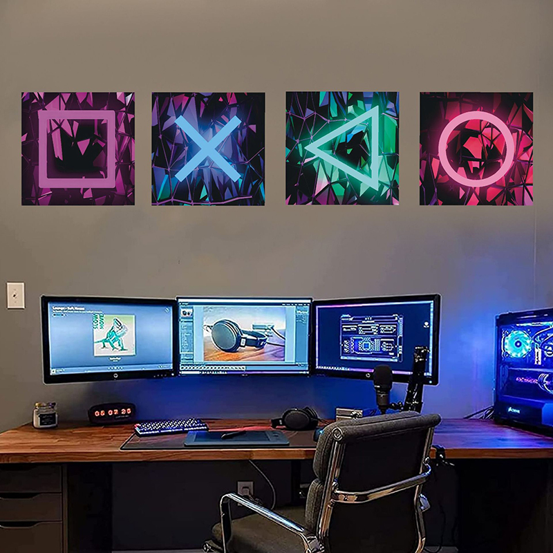 Gaming Accessories Wallpaper - Stiker dinding dekorasi dinding Game anak-anak,