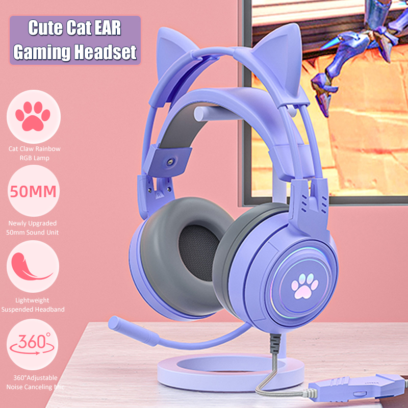 Venom Gaming Accessories - Headphone game telinga kucing lucu dengan