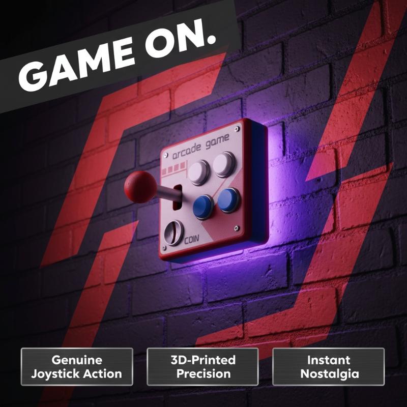 Vintage Gaming Accessories - Pelat Tombol Saklar Game Arcade Retro,