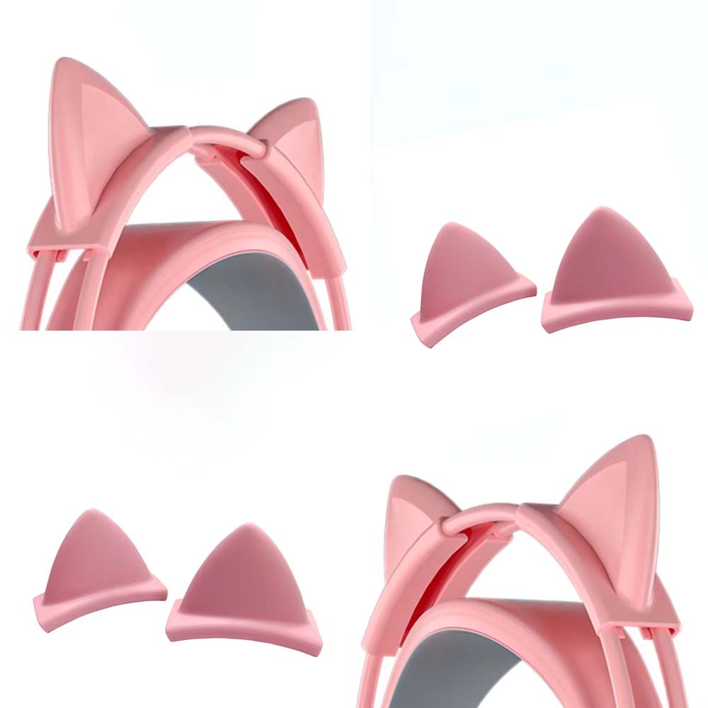 Gaming Accessories Pink - Liontin Telinga Kucing Silikon Merah Muda