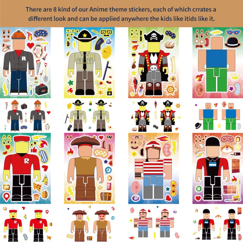 Gaming Accessories Roblox - 16 Buah Stiker DIY Anime Roblox