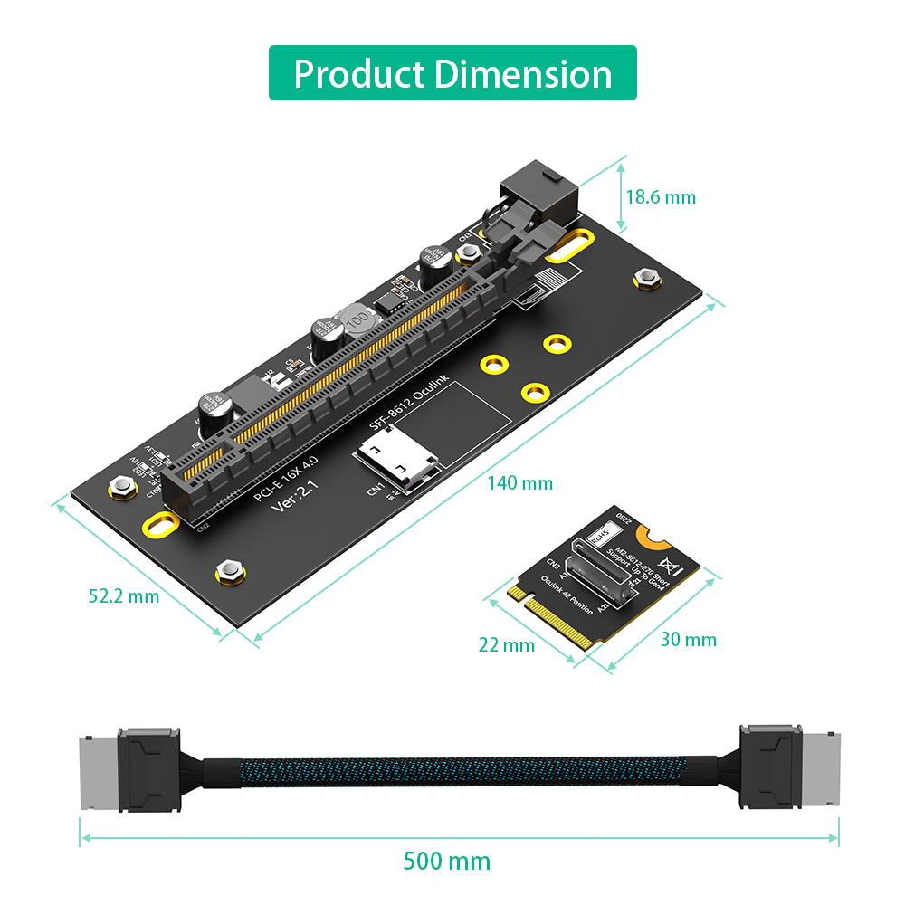 Pcie Extension Cable - hot M.2 M-Key 2230 ke PCI-e