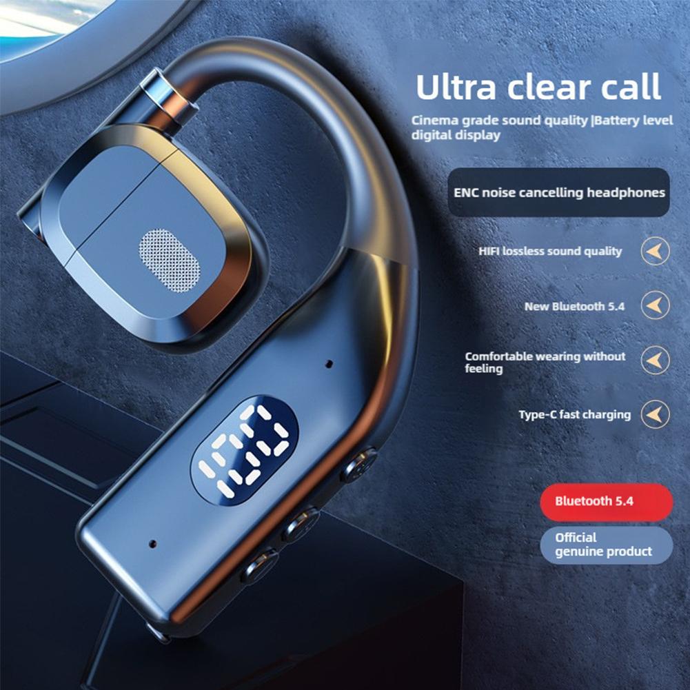 Gaming Accessories Headset - Earhook Nirkabel Bluetooth 5.4 Headphone Gaming