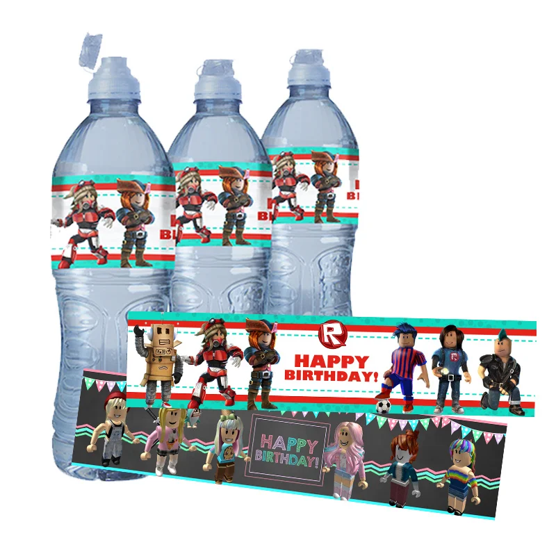 24 Buah Label Botol Air Dekora - Gaming Accessories Roblox ulasan dan harga