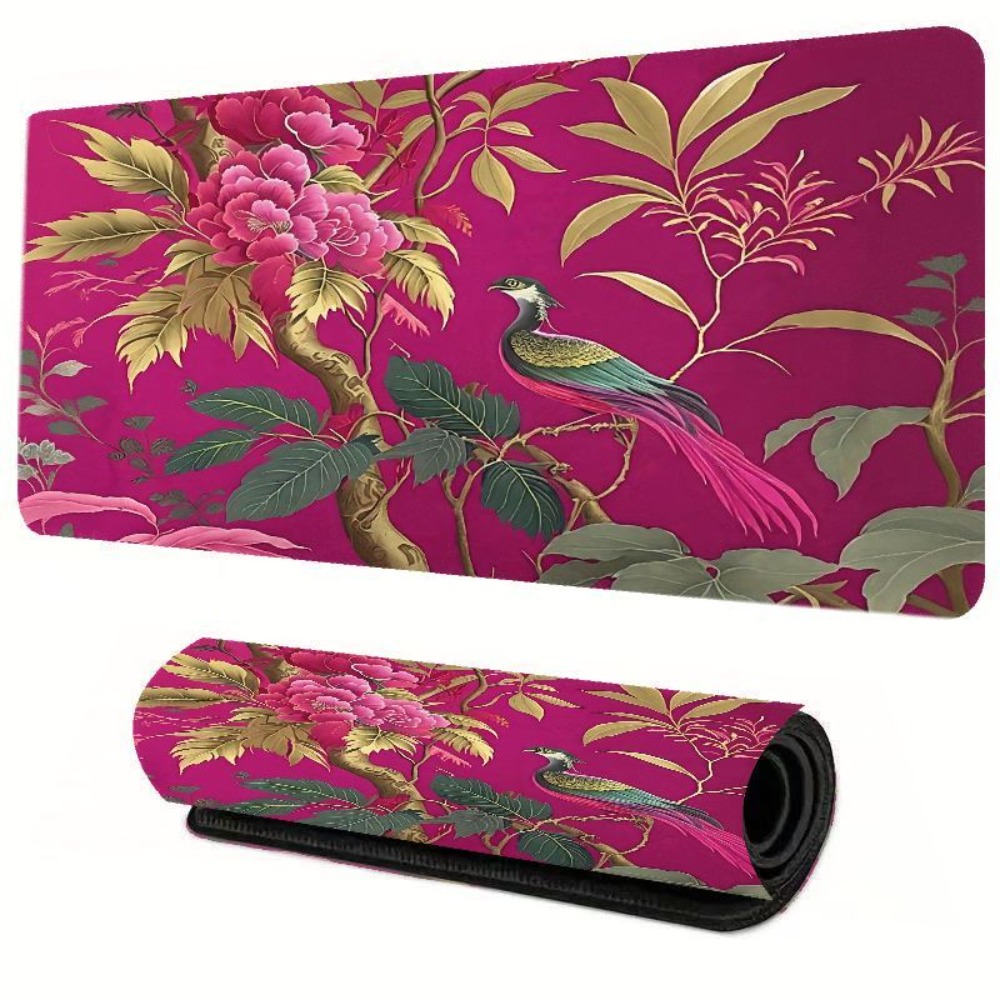 Alas meja bermotif bunga dan b - Gaming Accessories Pink ulasan dan harga