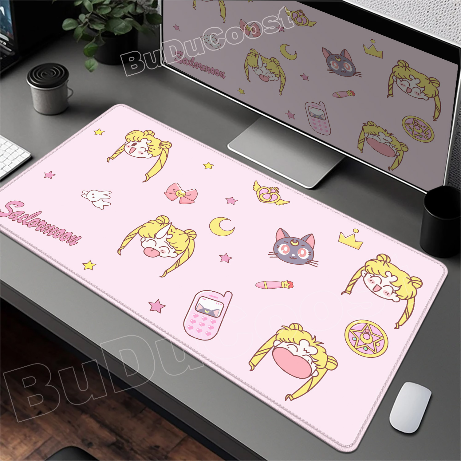 Alas Meja Merah Muda Cantik An - Gaming Accessories Pink ulasan dan harga