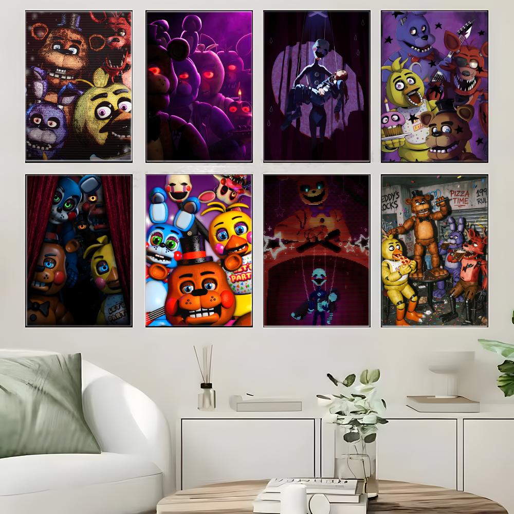 Poster F-FNAF Game Horor Anima - Gaming Accessories Wallpaper ulasan dan harga