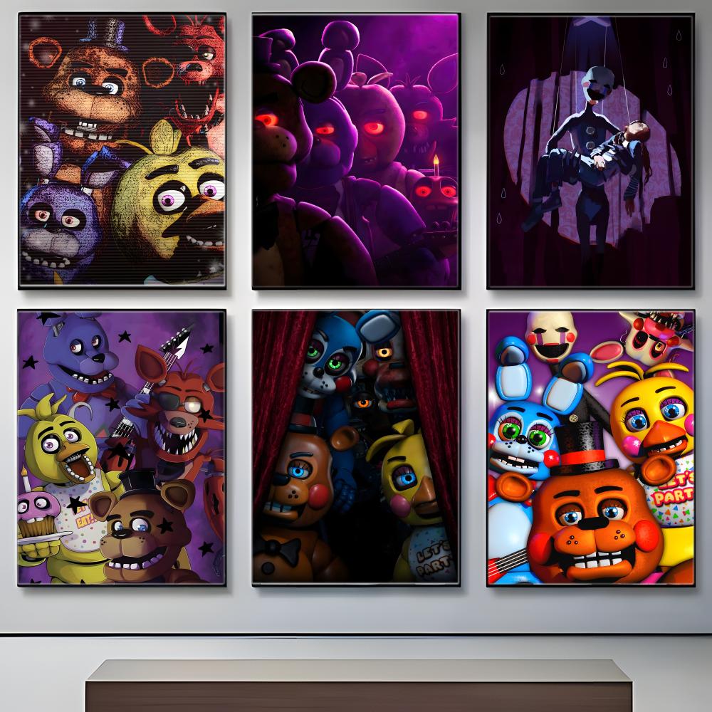 Poster F-FNAF Game Horor Anima - Gaming Accessories Wallpaper ulasan dan harga