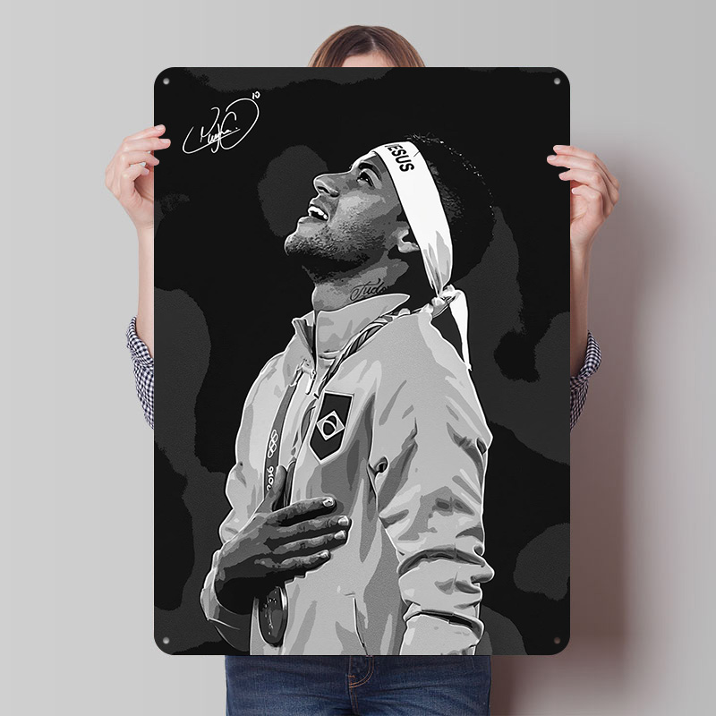 Neymar Jr. Poster Potret Kusto - Vintage Gaming Accessories ulasan dan harga