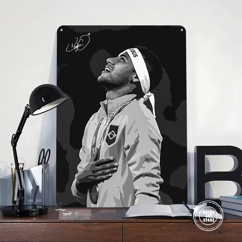 Neymar Jr. Poster Potret Kusto - Vintage Gaming Accessories ulasan dan harga