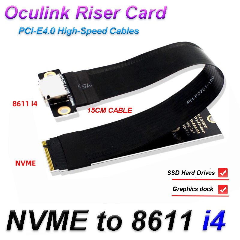 M.2 NVME Ke Oculink Kabel Ekst - Pcie Extension Cable ulasan dan harga