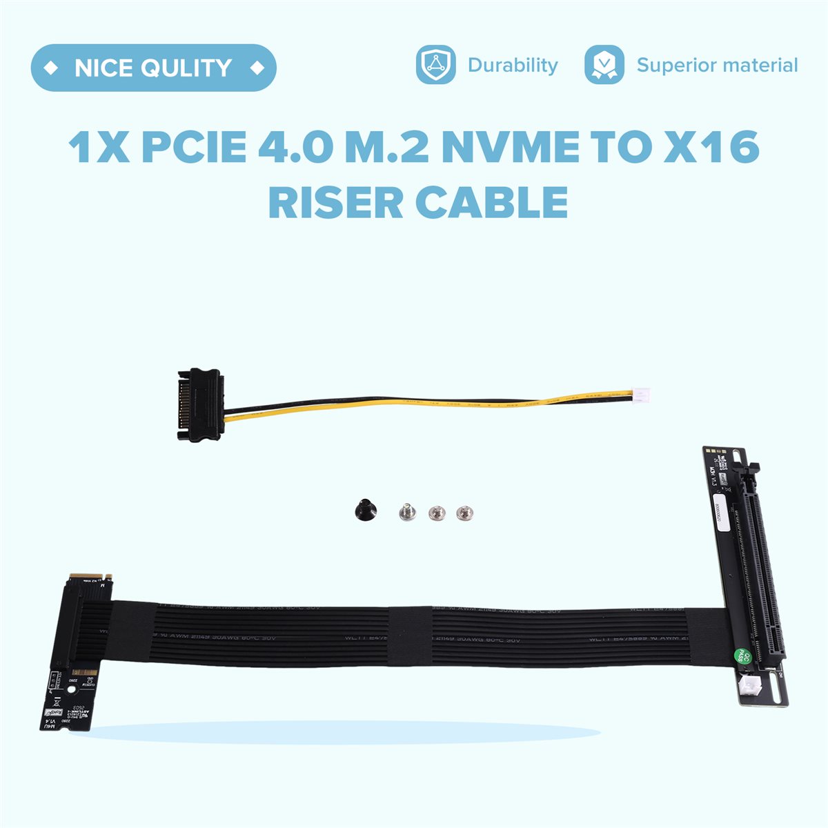 Kabel Riser A72U PCIe 4.0 M.2  - Pcie Extension Cable ulasan dan harga