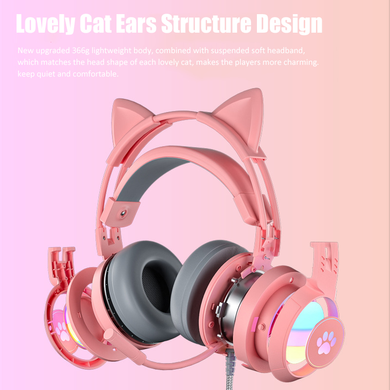 Headphone game telinga kucing  - Venom Gaming Accessories ulasan dan harga