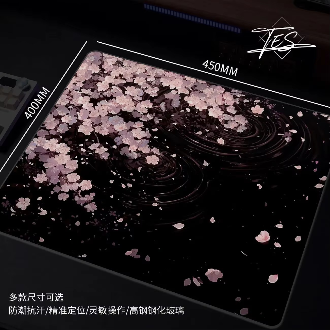 Alas Mouse Kaca dengan Motif B - Gaming Accessories Pink ulasan dan harga