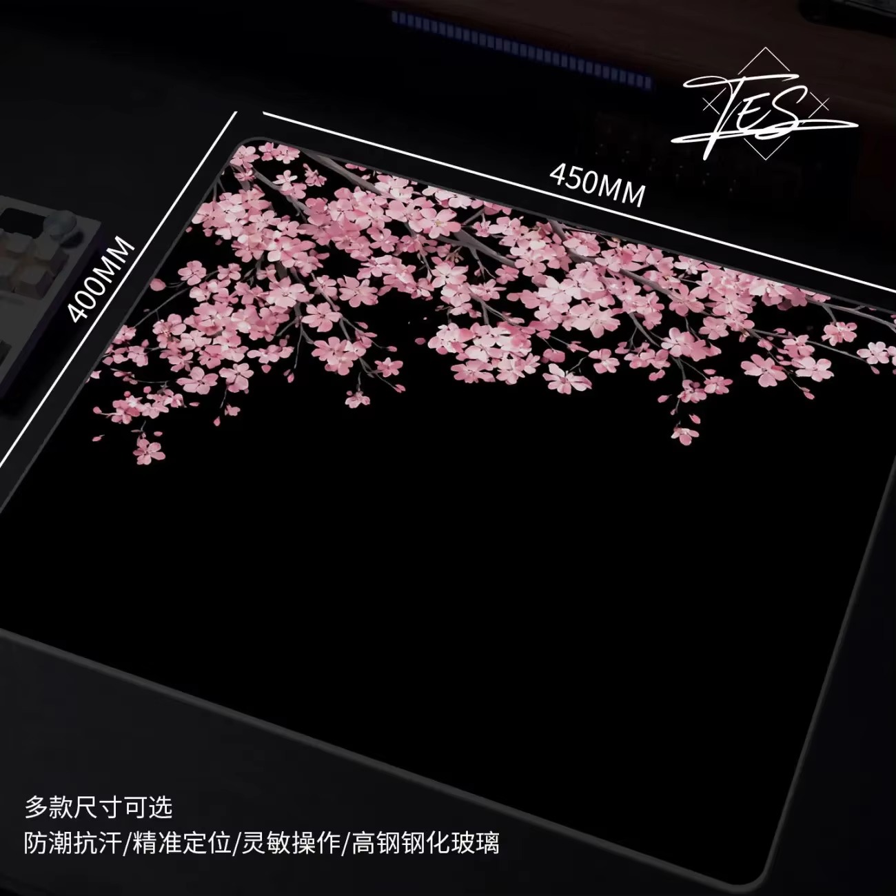 Alas Mouse Kaca dengan Motif B - Gaming Accessories Pink ulasan dan harga