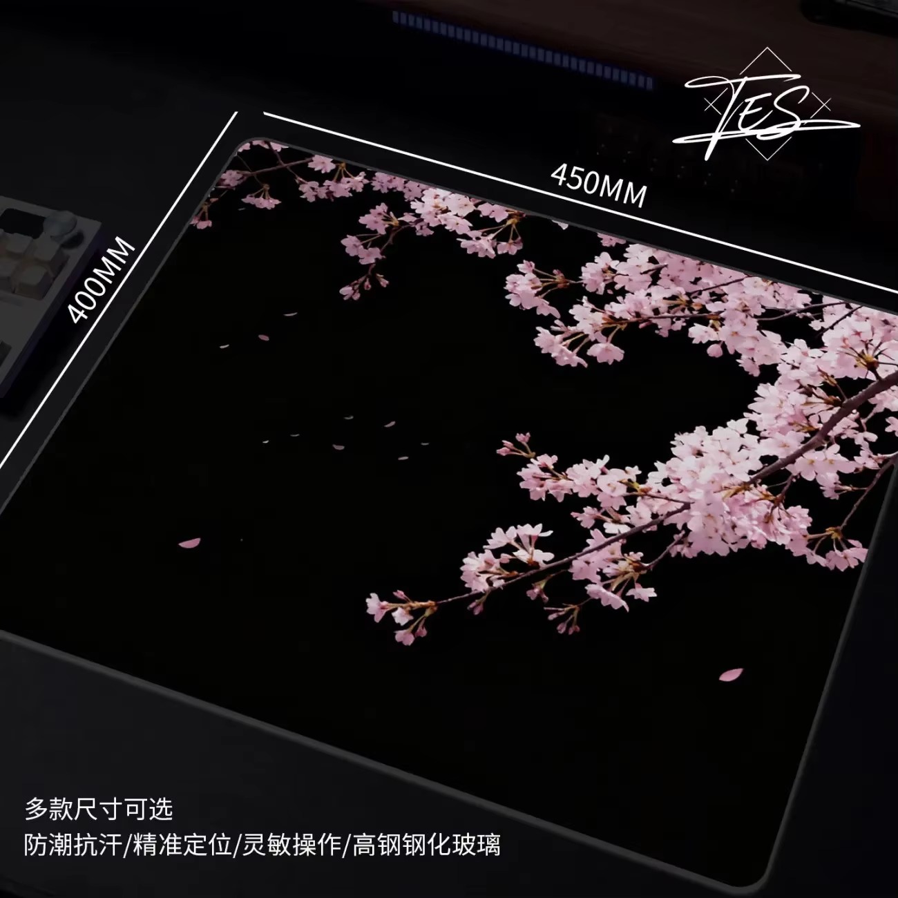 Alas Mouse Kaca dengan Motif B - Gaming Accessories Pink ulasan dan harga